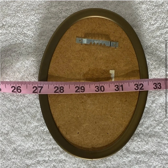 Vintage Voyager Originals Cream Velvet Embroidered Oval Framed Art Tree - Picture 5 of 6